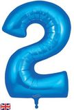 Oaktree 34inch Number 2 New Blue - Foil Balloons